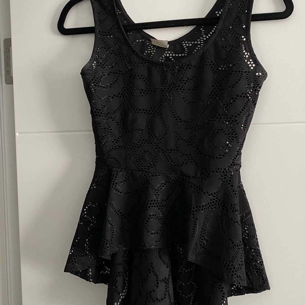 Black high-low top